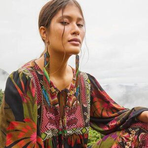 TROPICAL FOREST MIDI DRESS